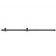 BARN DOOR RAIL 200cm/300cm BLACK D.70 BARN DOOR AND HARDWARE